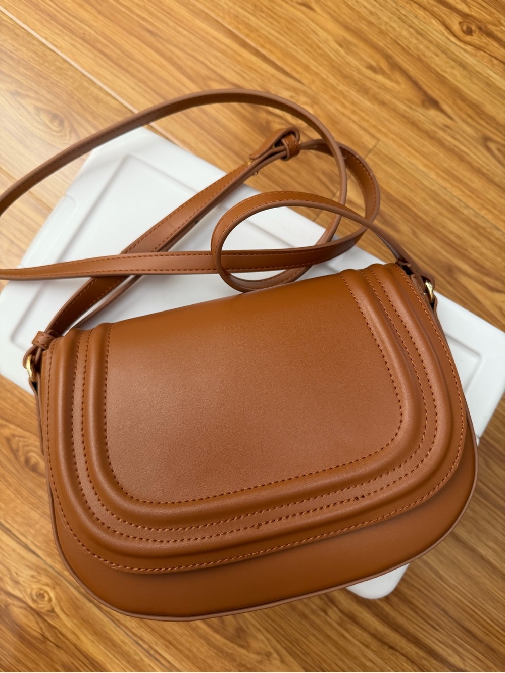 Unused Old Navy Brown Saddle Adjustable Strap, Crossbody Bag